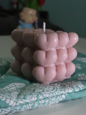 Bubble Heart Candle